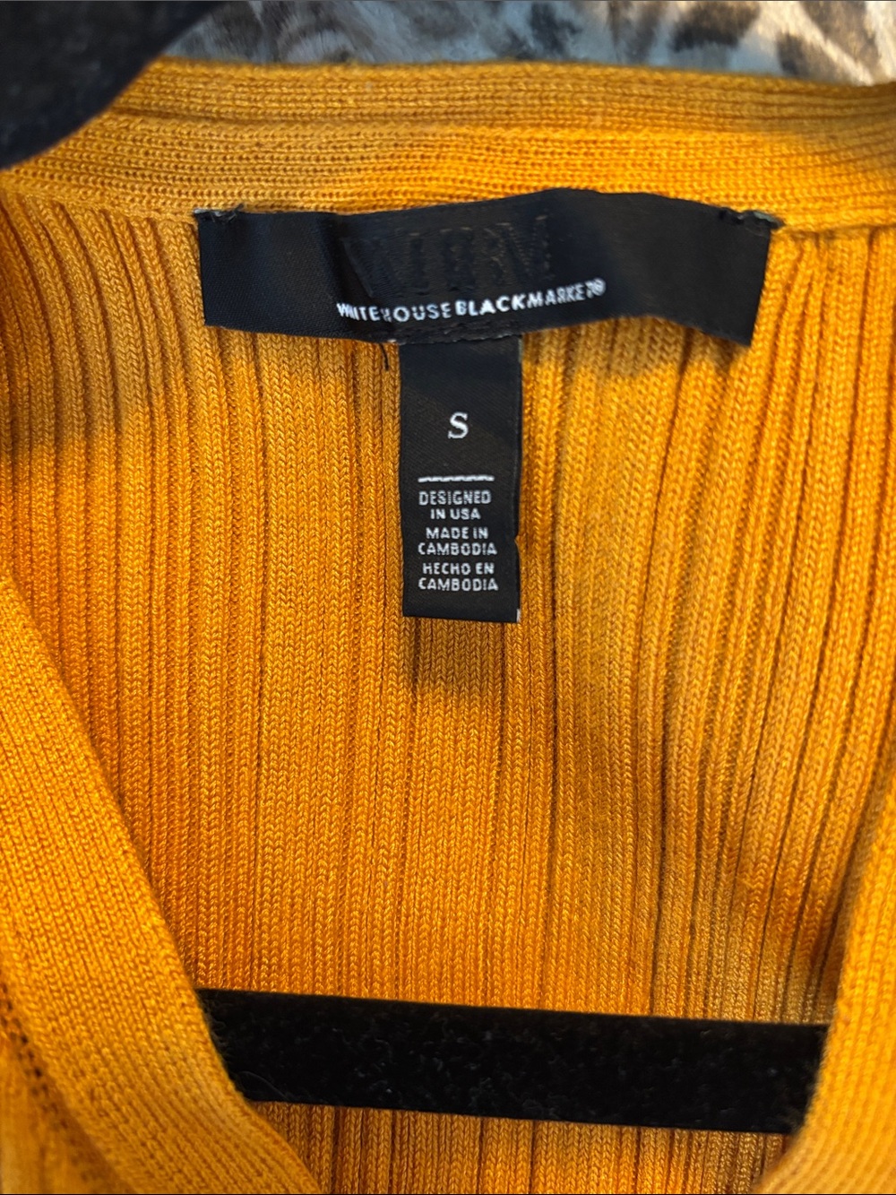 White House Black Market Ribbed Henley Tank - Mustard - Picture 3 of 3